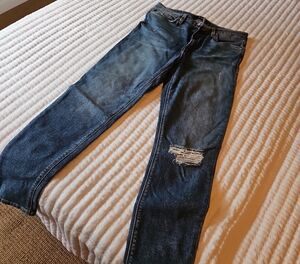 Hudson Jeans Blue Slim Fit Distressed Denim